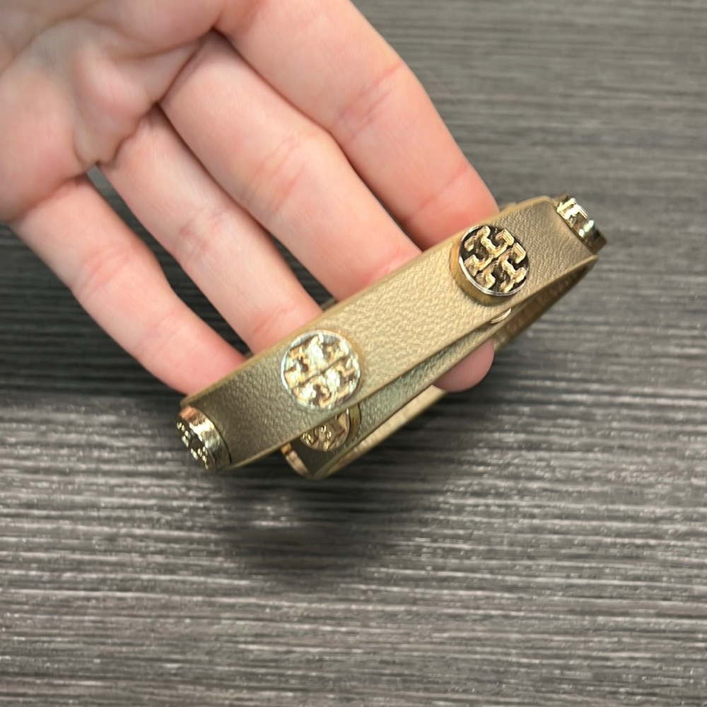 Tory Burch Leather wrap around bracelet